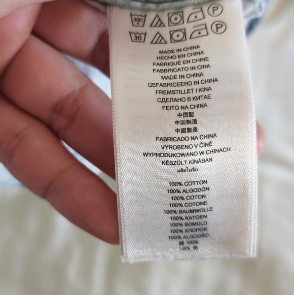 Michael Kors acid wash collared button front sleeveless romper size XS - Picture 6 of 6